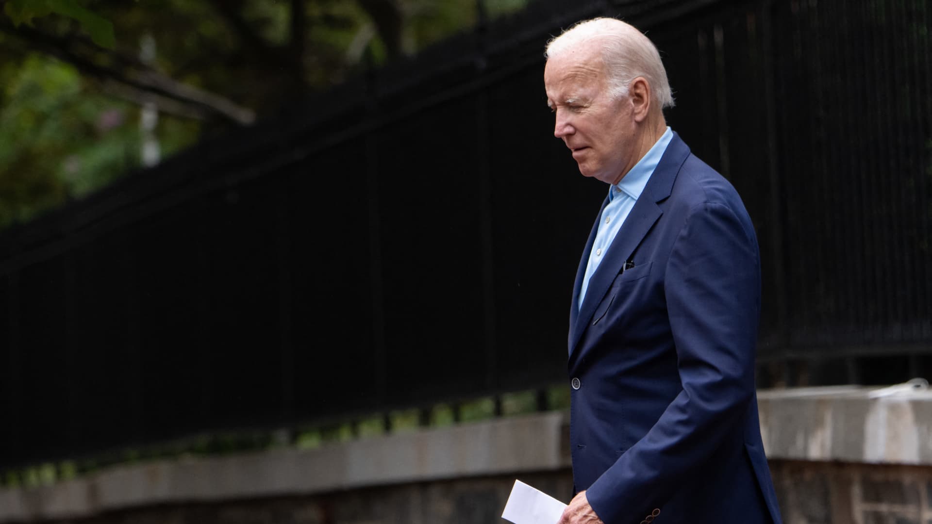 Biden’s economic approval rating falls to new low on fear about inflation, CNBC survey finds