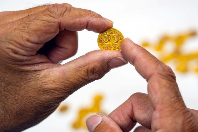 Experts estimate that the coins were hidden during the Muslim conquest of the region in 635. 
