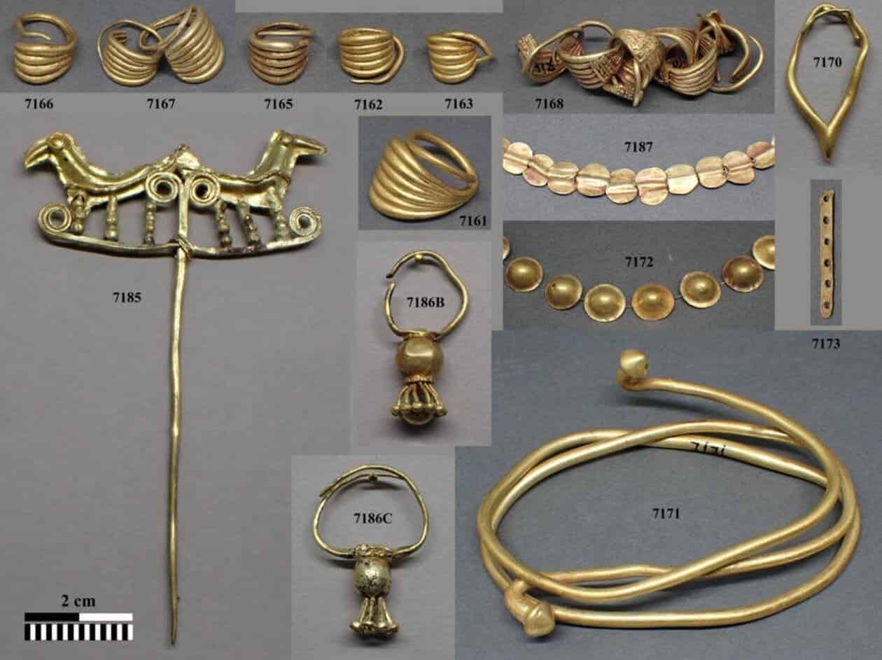 Gold treasures from the ancient, legendary cities of Troy, Poliochni, and Ur come from the same source