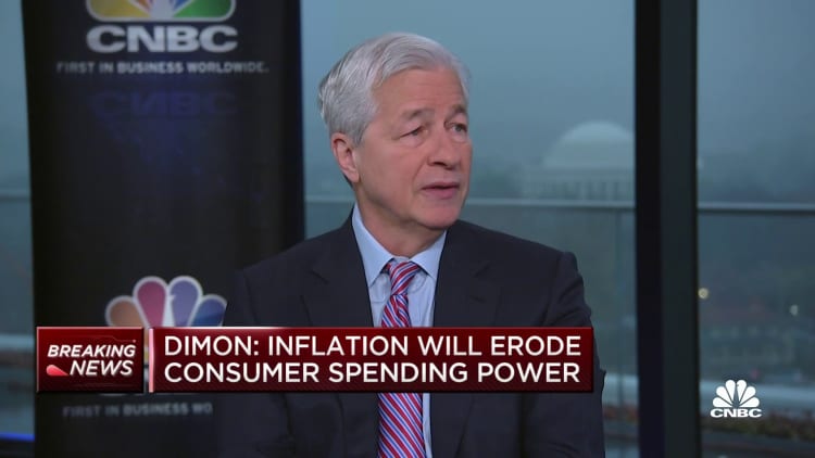 JPMorgan CEO Jamie Dimon: Inflation is eroding consumer wealth and may cause recession